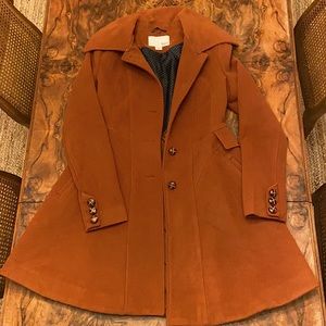 Juniors Bar III Brown Dress Coat Peacoat size M
